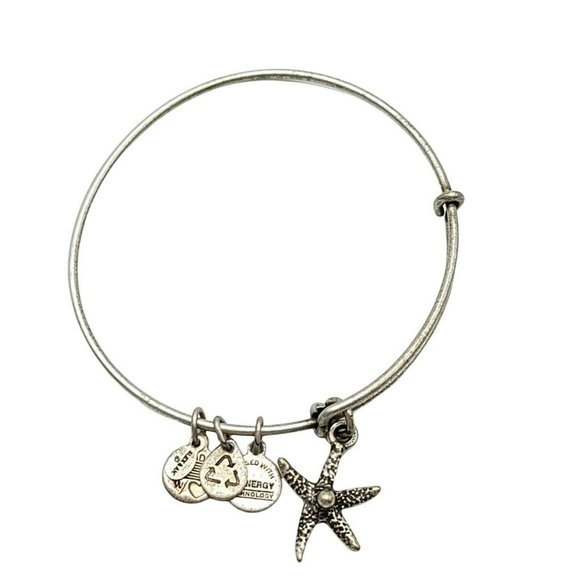 Alex and Ani Jewelry - Alex and Ani Rafaelian Silver Starfish Charm Expandable Bangle Bracelet